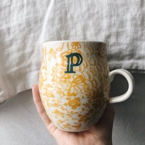 Letter “p” Anthropologie mug